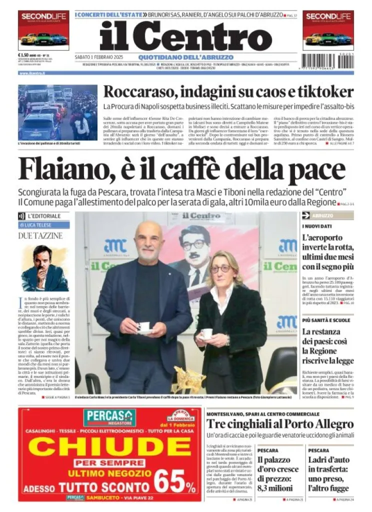 Prima-pagina-il centro-oggi-edizione-del-2025-02-01